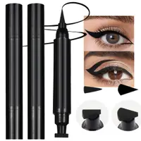 1+1 Gratis | Eyeliner cu stampila, Negru, Cat Eye