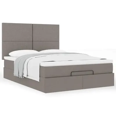 Gossi cadru de pat otoman cu saltea taupe 140x200cm material