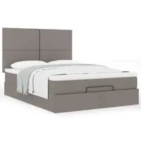 Gossi cadru de pat otoman cu saltea taupe 140x200cm material