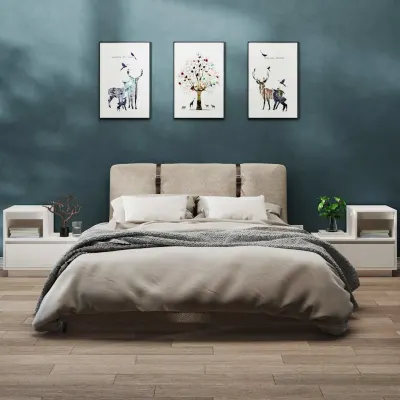 vidaXL Noptiere, 2 buc., alb, 60x34x51 cm, lemn masiv de pin