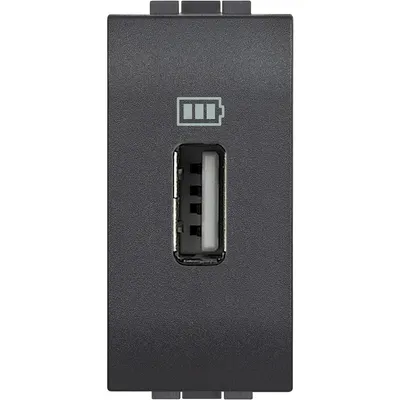 Incarcator usb 1 modul 5Vdc Bticino Living Light L4285C1, antracit