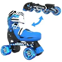 Role pentru copii 2 în 1 Yvolution - Neon Combo Skates, mărimea 34-37, albastru-alb