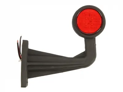 Lumina delimitare dreapta, rosu alb, LED, inaltime 159mm; latime 148,2mm; adancime 45mm, fixare verticala, 12 24V