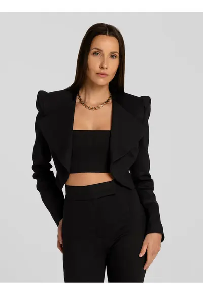 1 Sacou cu umeri structurati Vanya - Negru - Negru