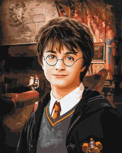 Set pentru pictură după numere Ideyka Harry Potter - Gryffindor Common Room, 40 x 50 cm