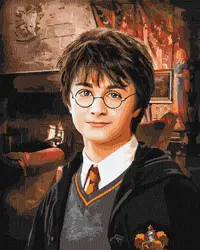 Set pentru pictură după numere Ideyka Harry Potter - Gryffindor Common Room, 40 x 50 cm