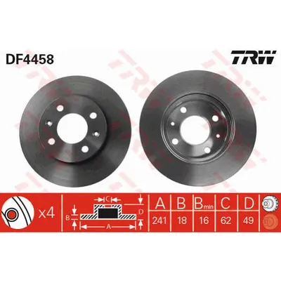 Disc frana TRW DF4458
