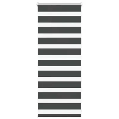 vidaXL Jaluzea tip zebra neagră lățime țesătură 60,9 cm poliester