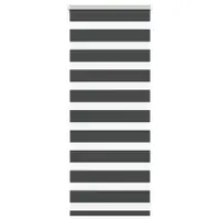 vidaXL Jaluzea tip zebra neagră lățime țesătură 60,9 cm poliester