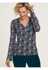 Bluza slim fit cu decolteu in V