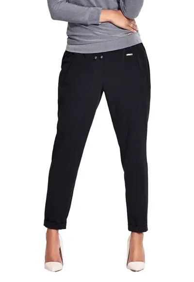 Pantaloni dama - Viscoza/Poliester/Elastan - Negru