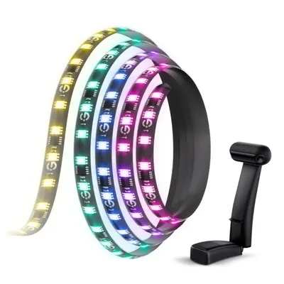 Iluminare LED inteligentă pentru televizor Govee - Envisual T2, 55-65'', cameră dublă, multicoloră