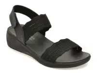 Sandale SKECHERS negre, ARYA, din material textil