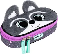 Penar școlar oval Bambino Premium Racoon - Cu 1 fermoar