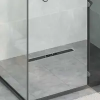 vidaXL Scurgere pentru duș cu capac din sticlă și sifon de 360° 60 cm