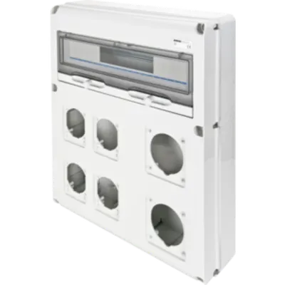 Organizator de santier Q-DIN 20 MODULE - 2 FLANSE IEC 309 63A + 4 FLANSE IEC 309 16 / 32A - IP65