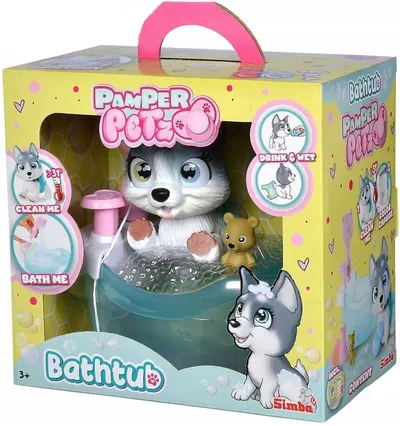 Set de joc Simba toys Pamper Petz - Husky cu scutec