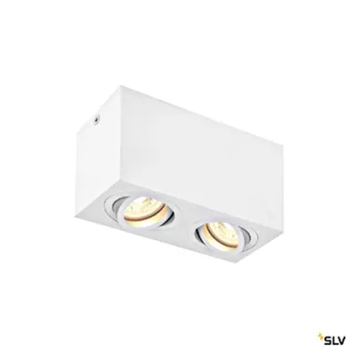 TRILEDO Double, indoor ceiling light, QPAR51, white, max 10W