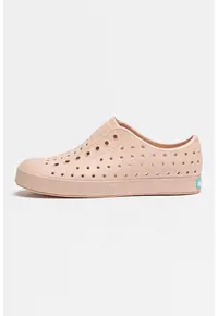 Tenisi slip-on cu talpa cu pete decorative Jefferson Bloom - Alb/Roz somon/Roz prafuit