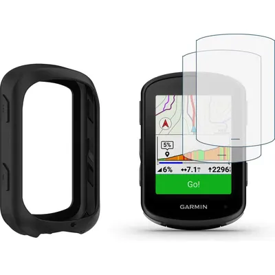 pachet husă silicon și sticlă securizată pentru garmin edge 840 540