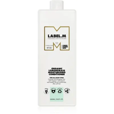 label.m Organic Lemongrass Moisturising Conditioner balsam profund hidratant cu lamaie si lamaita 1000 ml