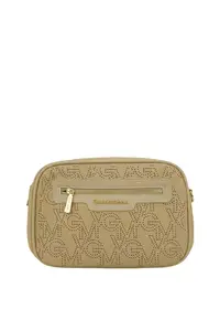 Geanta crossbody din piele ecologica - Auriu