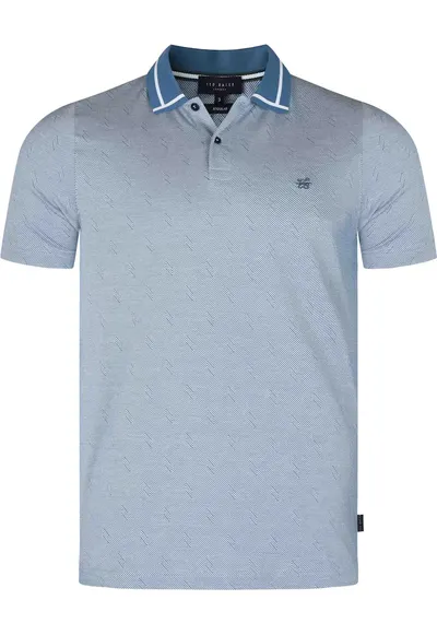 Tricou barbati - 271172 Teal-Blue Ginald - albastru - 100% bumbac