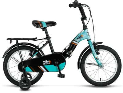 Bicicleta copii UMIT Picolo pliabila, culoare turcoaz, roata 16 , cadru otel