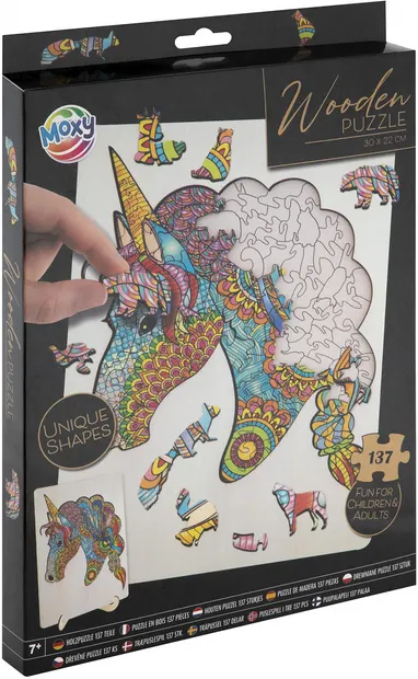 Puzzle din lemn Grafix din 137 de piese -Unicorn