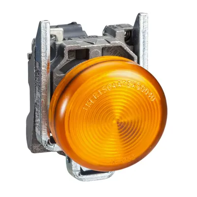 Lampa Rotunda Ø 22 - Ip65 - Galbena - Integral Led - 24 V - Papuci - Atex