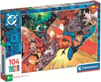 Puzzle pentru copii Clementoni din 104 piese - Superman în acțiune