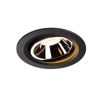 Spot incastrat, NUMINOS MOVE L Ceiling lights, black Indoor LED recessed ceiling light black/chrome 2700K 40° rotating and pivoting