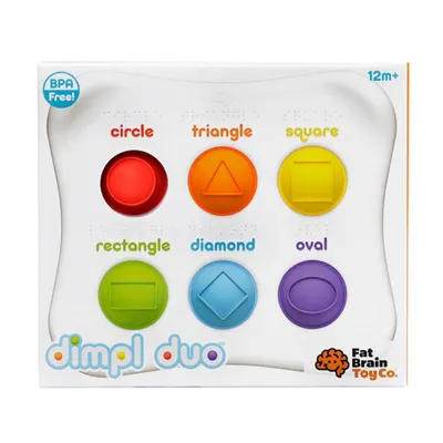 Jucarie senzoriala educativa cu bule din silicon, Fat Brain Toys, Dimpl Duo
