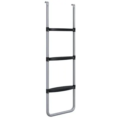 SPORTNOW Scară de trambulină cu 3 sau 2 trepte late orizontale, carlig universal, capacitate de 120 kg, 110 x 32 cm argintiu | Aosom Romania