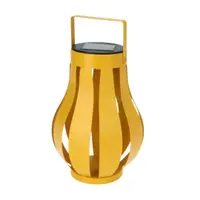 Lampă solară pentru grădină, cu LED,15x20 cm, metalică, culoare galben