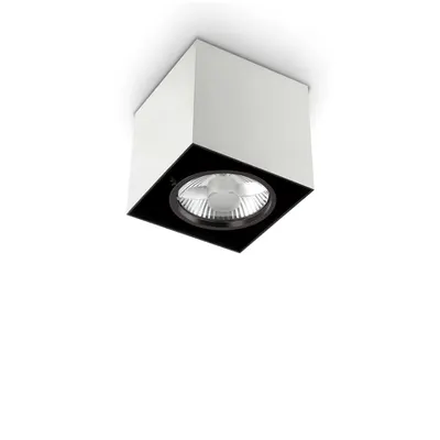 Corp de iluminat cu montaj pe tavan, plafoniera MOOD PL1 D15 SQUARE BIANCO