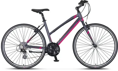 Bicicleta Trekking Mosso Legarda 2321-LDM-V , roata 28 , culoare gri roz, cadru din aluminiu - 460mm