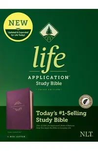 NLT Life Application Study Bible, Third Edition (Red Letter, Leatherlike, Purple, Indexed)