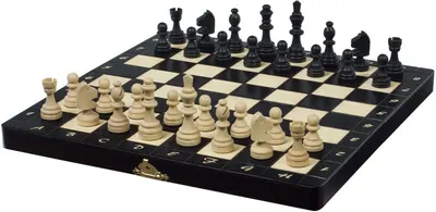 Șah magnetic Sunrise - Magnetic Small Chess, negru (28 x 28 cm)