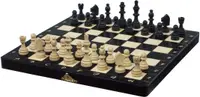 Șah magnetic Sunrise - Magnetic Small Chess, negru (28 x 28 cm)