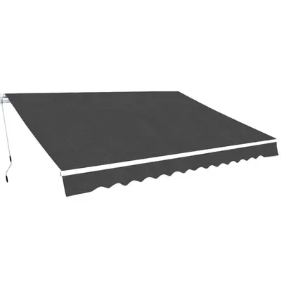 Gossi copertina pliabila cu actionare manuala, 500 cm, antracit