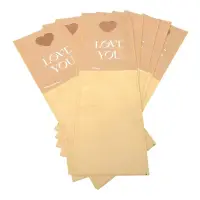 Pungi hârtie pentru flori Love you - maro (set 10 buc) - Default Title
