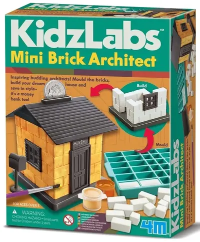 Set creativ 4M - KidzLabs: Mini Arhitect din cărămizi