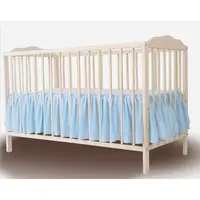 Volanas pentru saltea de patut, MimiNu, 120x60 cm, Din bumbac certificat Oeko Tex Standard 100, Colectia Royal, Blue