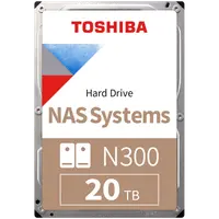 Hdd Nas Toshiba N300 20tb Cmr, 3.5'', 512mb, 7200rpm, Sata, Tbw: 180