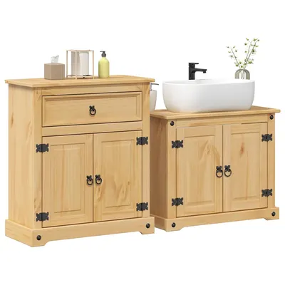 Gossi set mobilier de baie „corona”, 2 piese, lemn masiv de pin