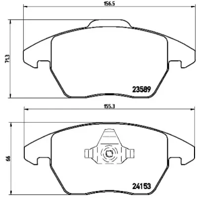 Set placute frana, frana disc BREMBO P 61 076