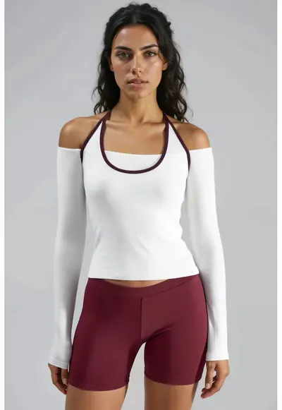 Bluza dama - Alb - Jerseu