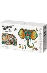Puzzle 140 din lemn: Elefant