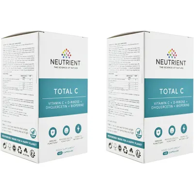 Pachet Total C Formula Avansata cu 5 Tipuri de Vitamina C 120cps + 120cps